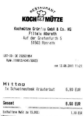 sgti Hffner Kochmtze Restaurant